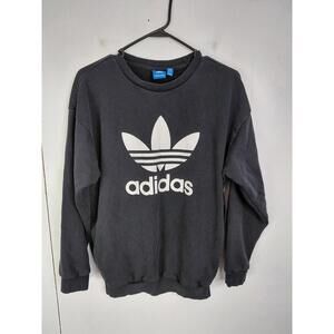 Adidas Sweater Womens Small Trefoil Crewneck Sweatshirt Lounge Casual Street